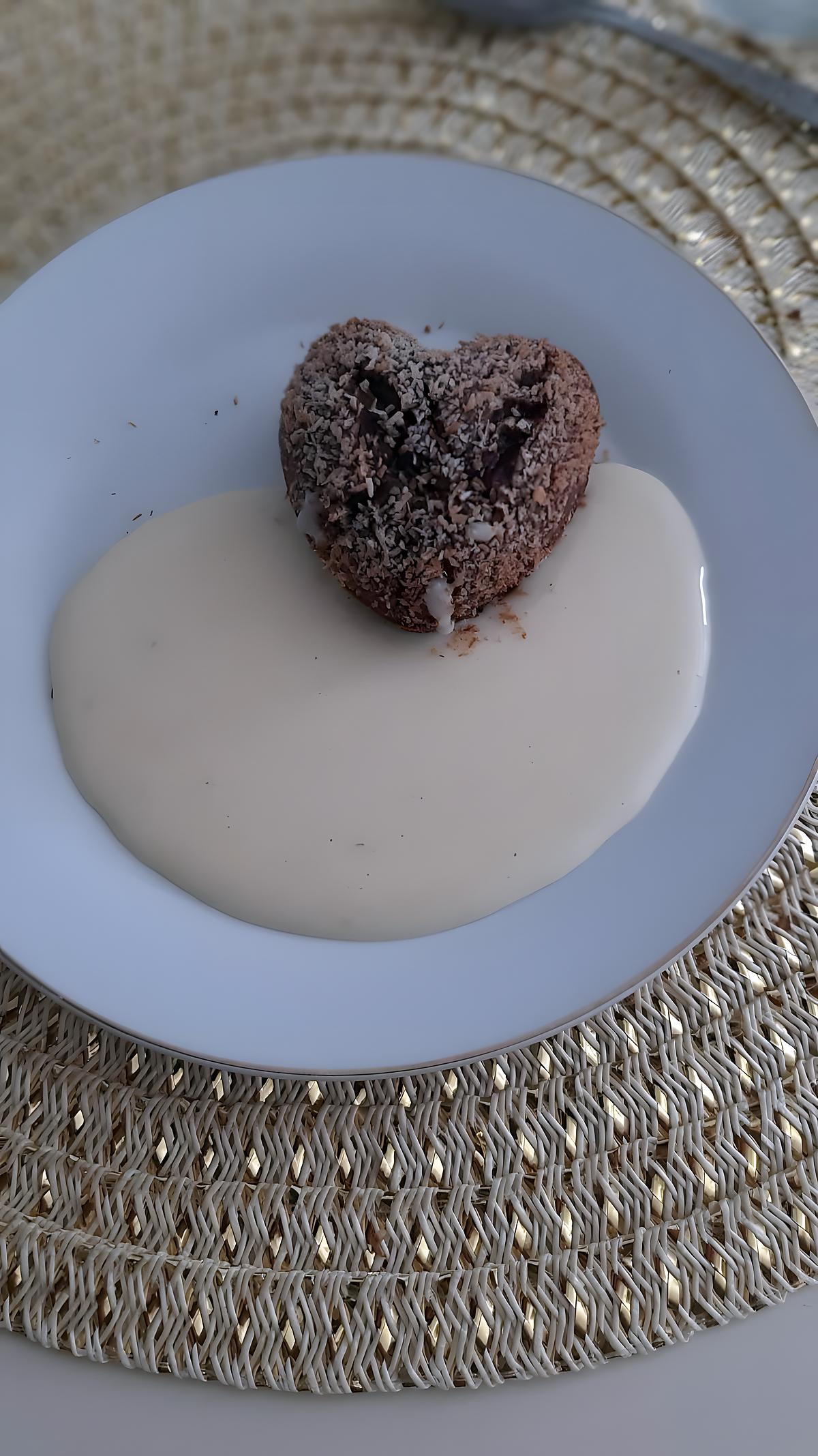 recette Choco-Coco fondant et sa crème anglaise