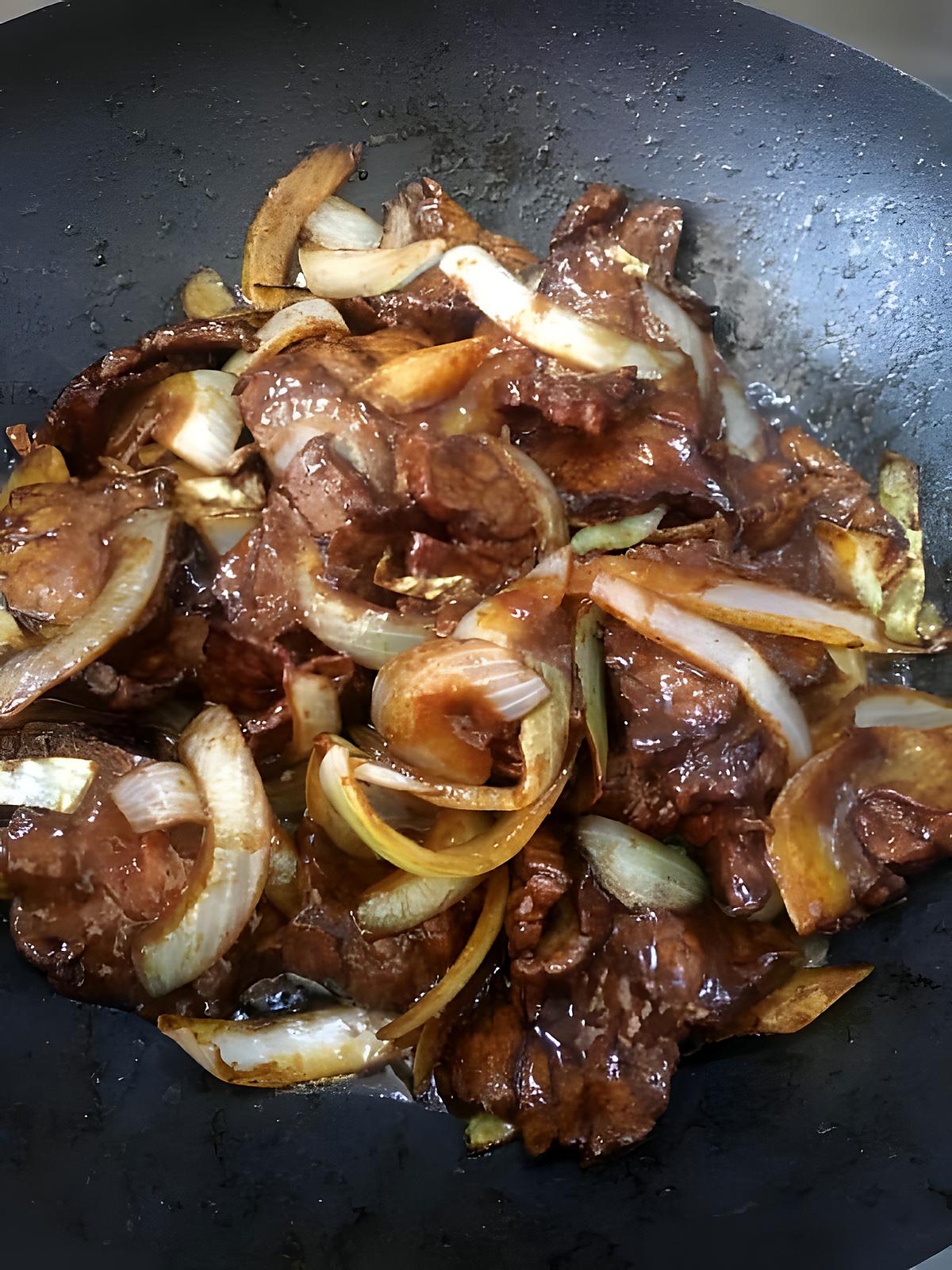 recette Boeuf aux oignons asiatique