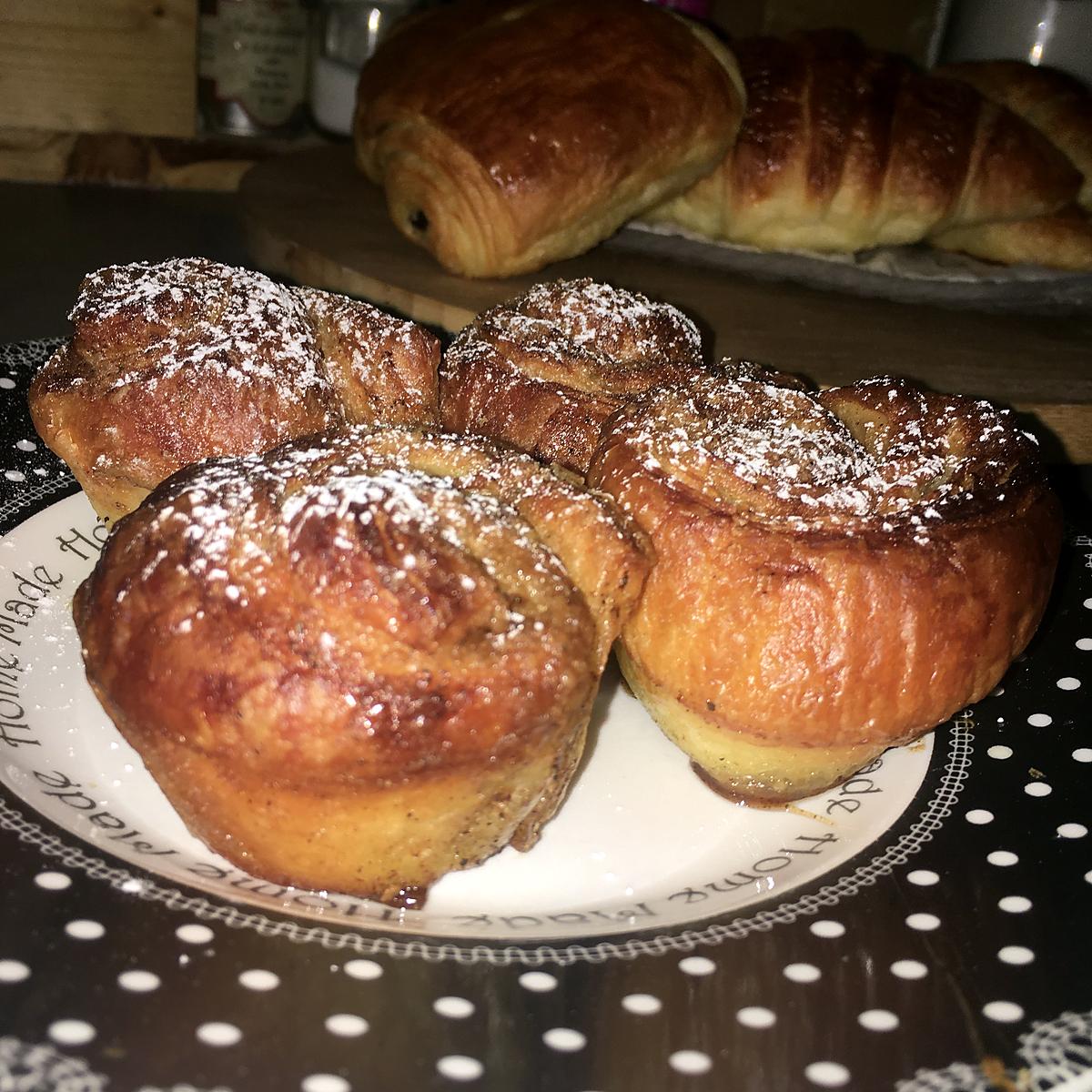 recette Roulés feuilletés a la cannelle