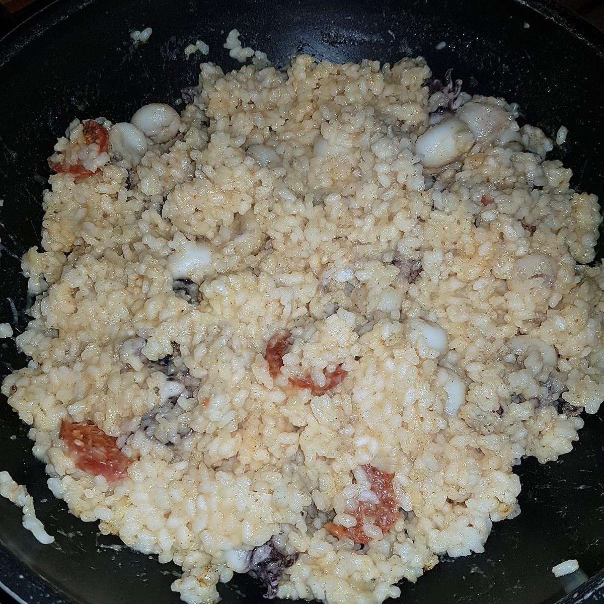 recette Risotto aux sèches et au chorizo