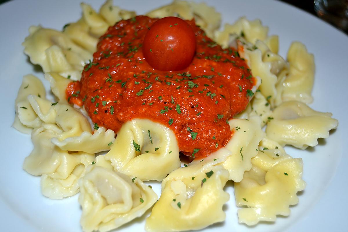 recette Tortellini " All Arrabiata  con chorizo "