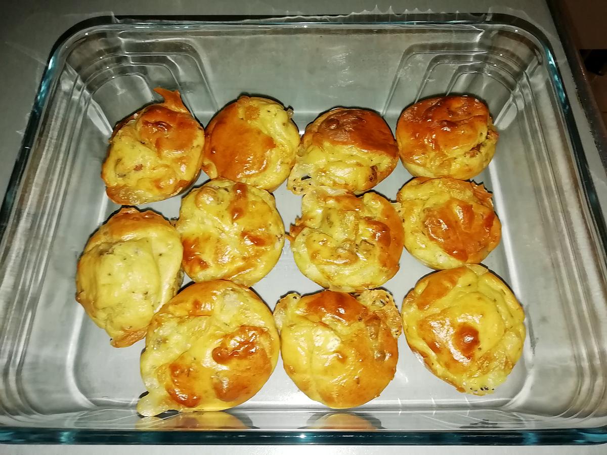 recette Muffins camembert, lardons et noix