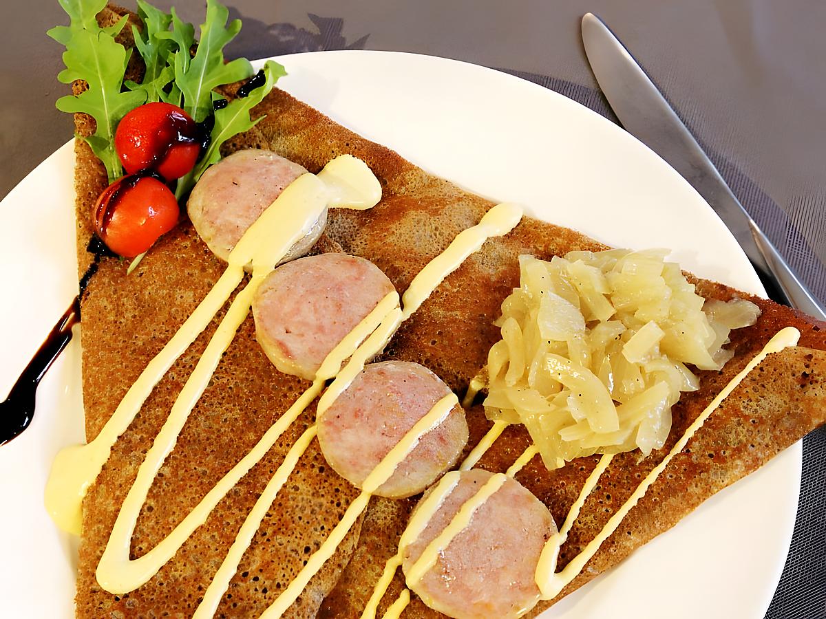 recette Galette de sarrasin au saucisson de Lyon