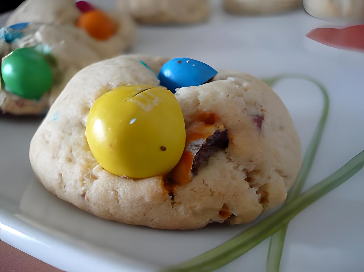 recette Cookies aux m&m's