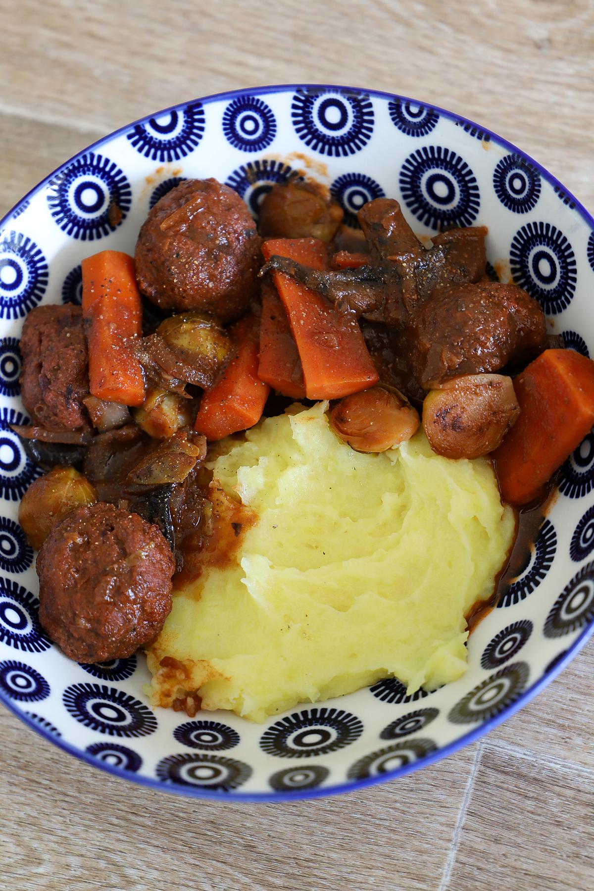 recette Ragoût végé au vin rouge