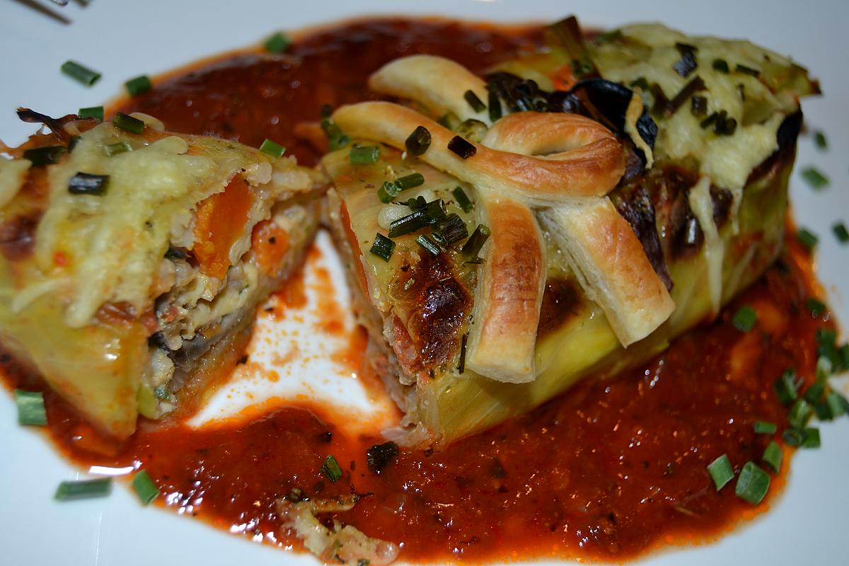 recette Cannelloni de chou et sa Sauce Tomate