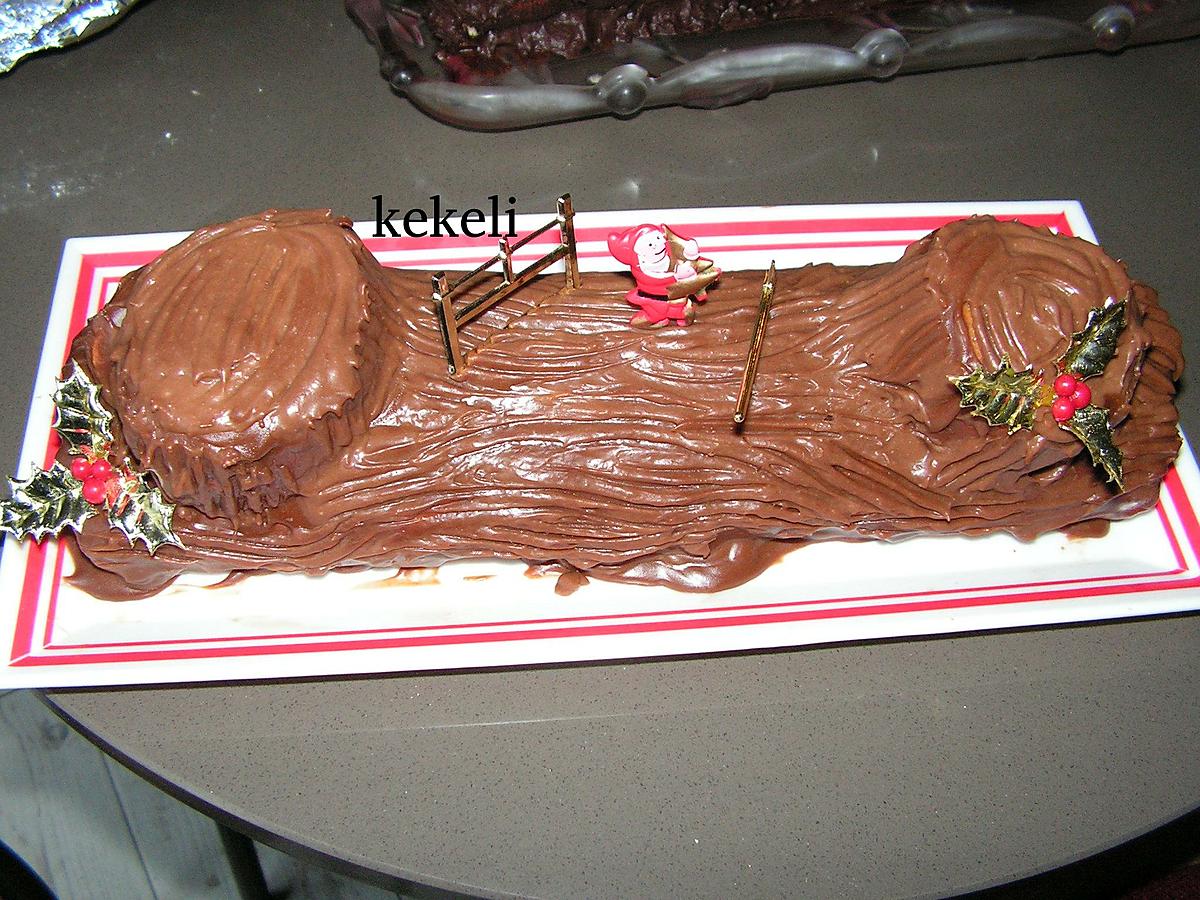 recette Bûche de Noël caramel et praliné