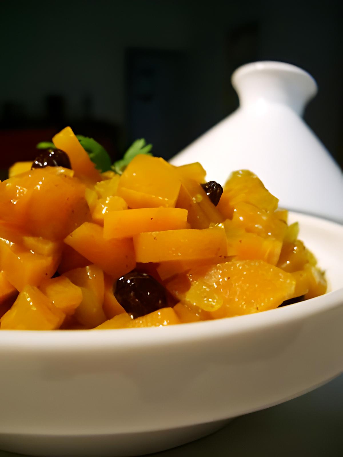 recette Salade de carottes épicée aux raisins de Corinthe...