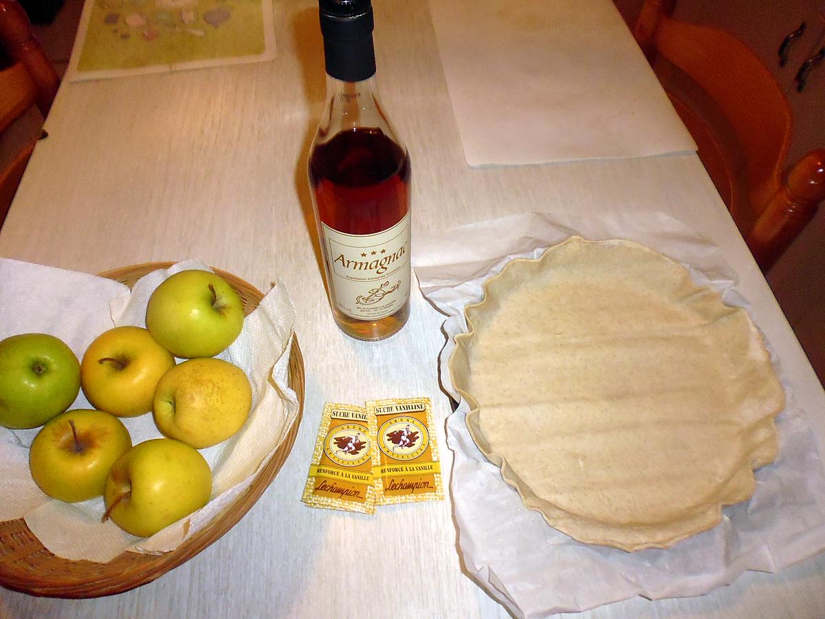 recette Tourte aux pommes flambées à l'Armagnac