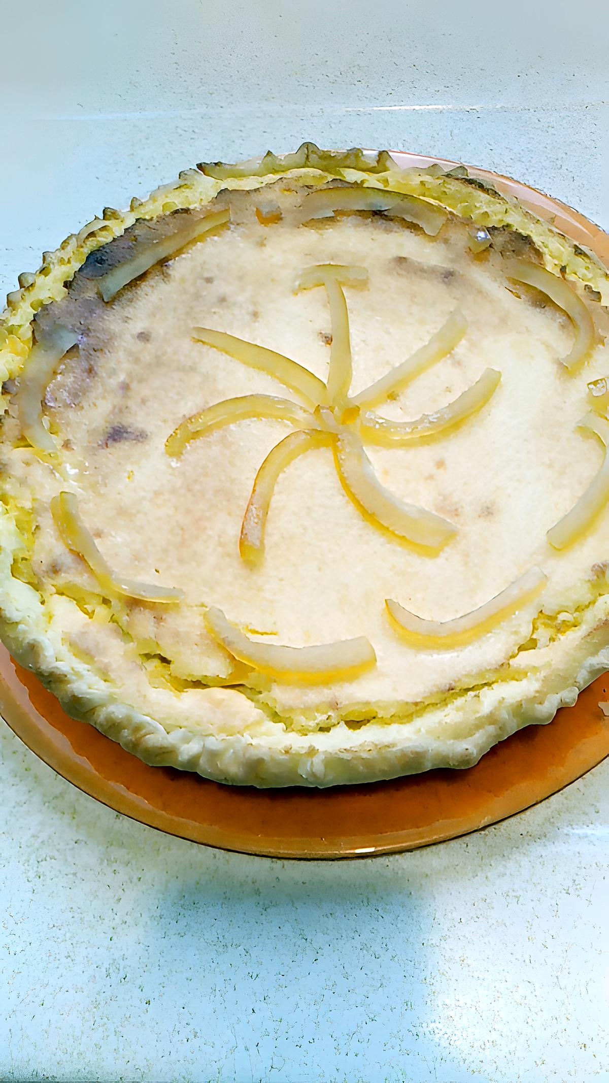 recette tarte de semoule a l'orange