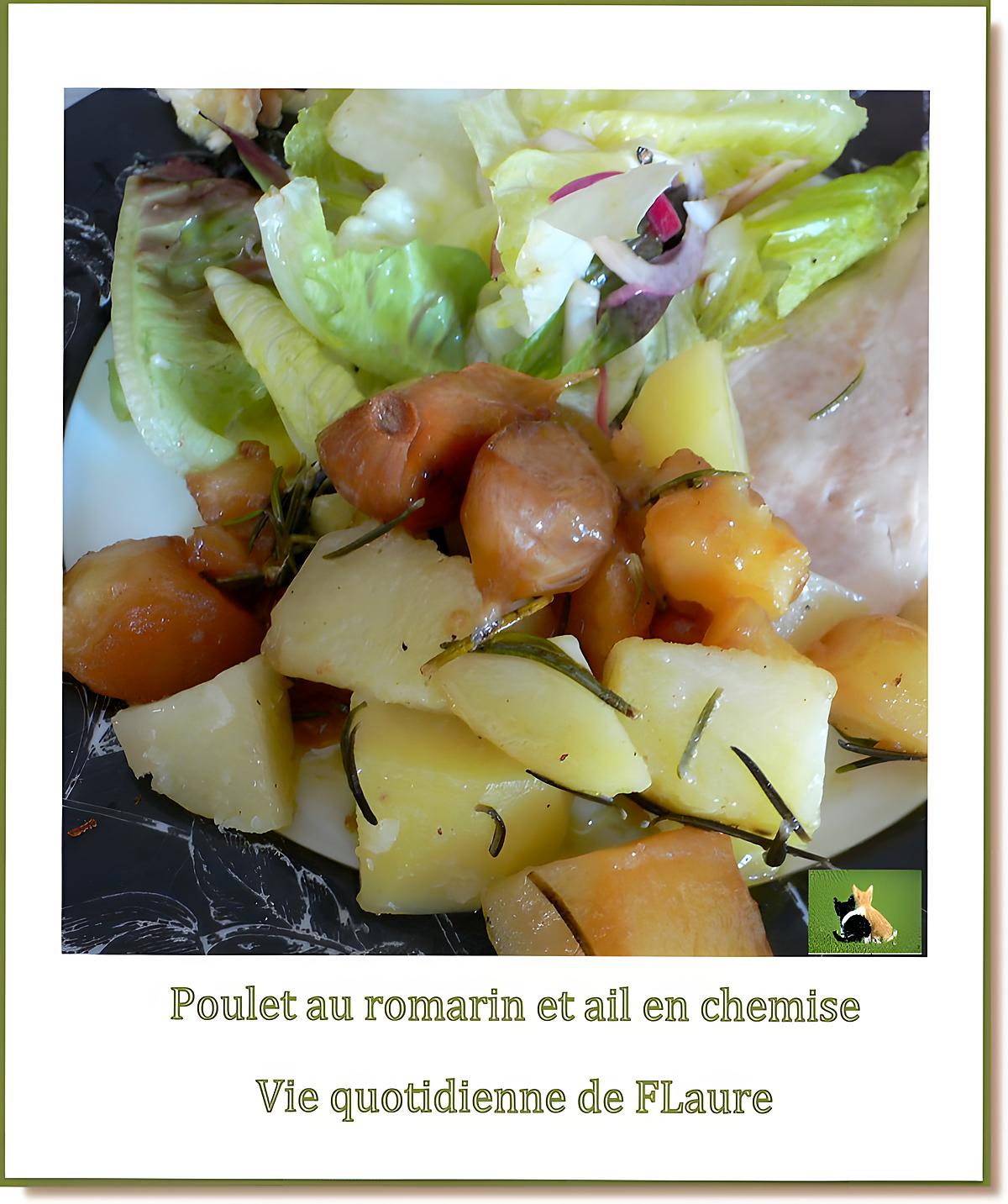 recette Poulet au romarin et ail en chemise