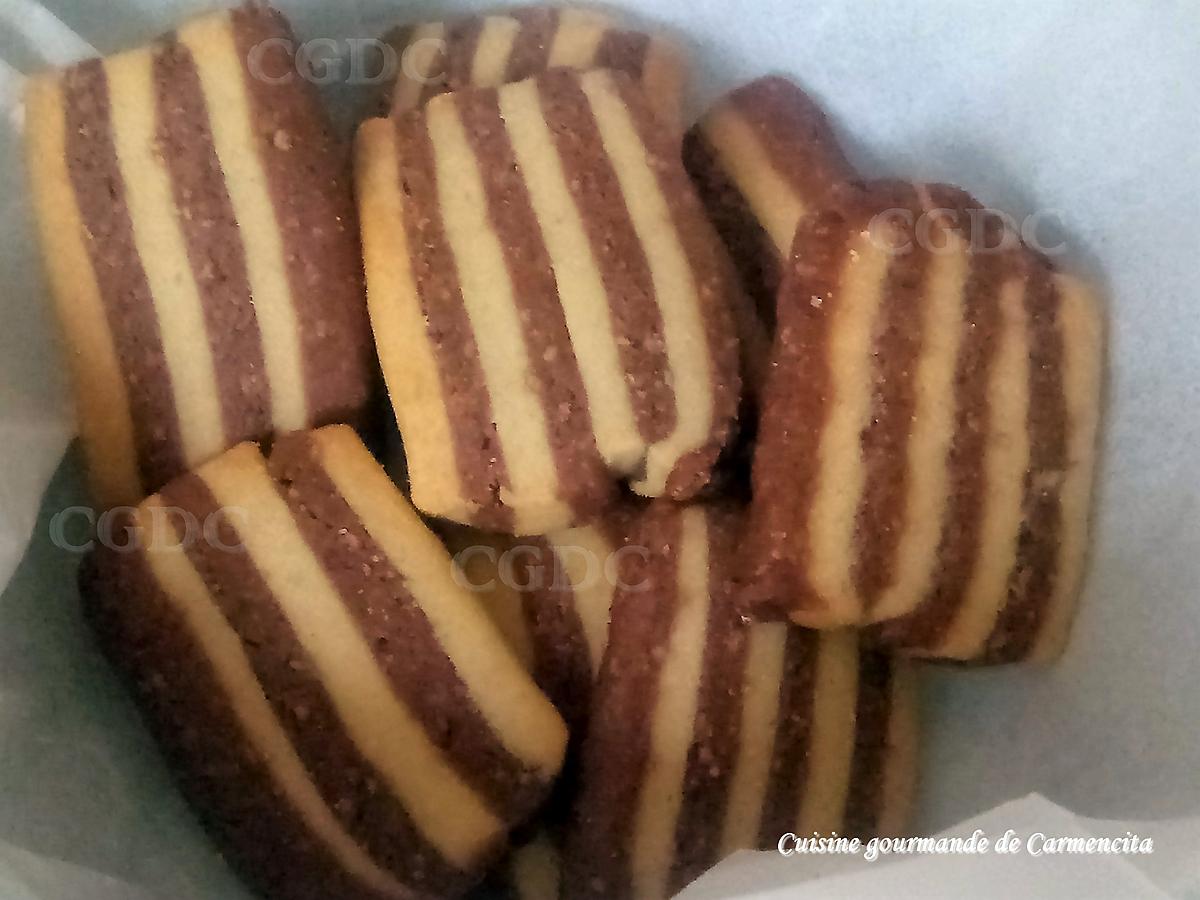 recette Biscuits marbrés au chocolat noisette et cannelle