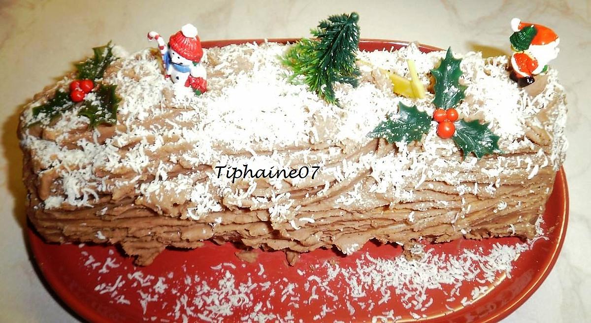 recette Bûche de Noël 2020 aux marrons (un peu light en sucre)