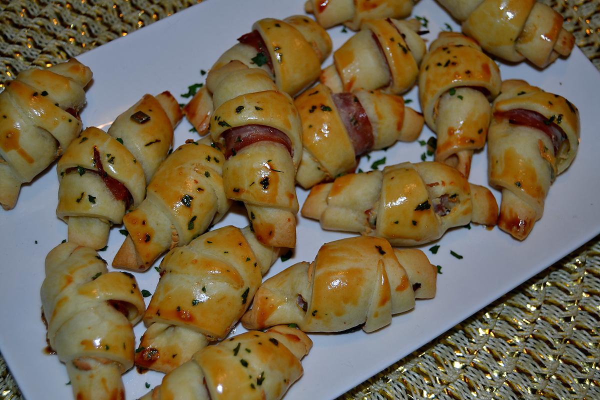 recette Mini Croissants Ricotta-Jambon