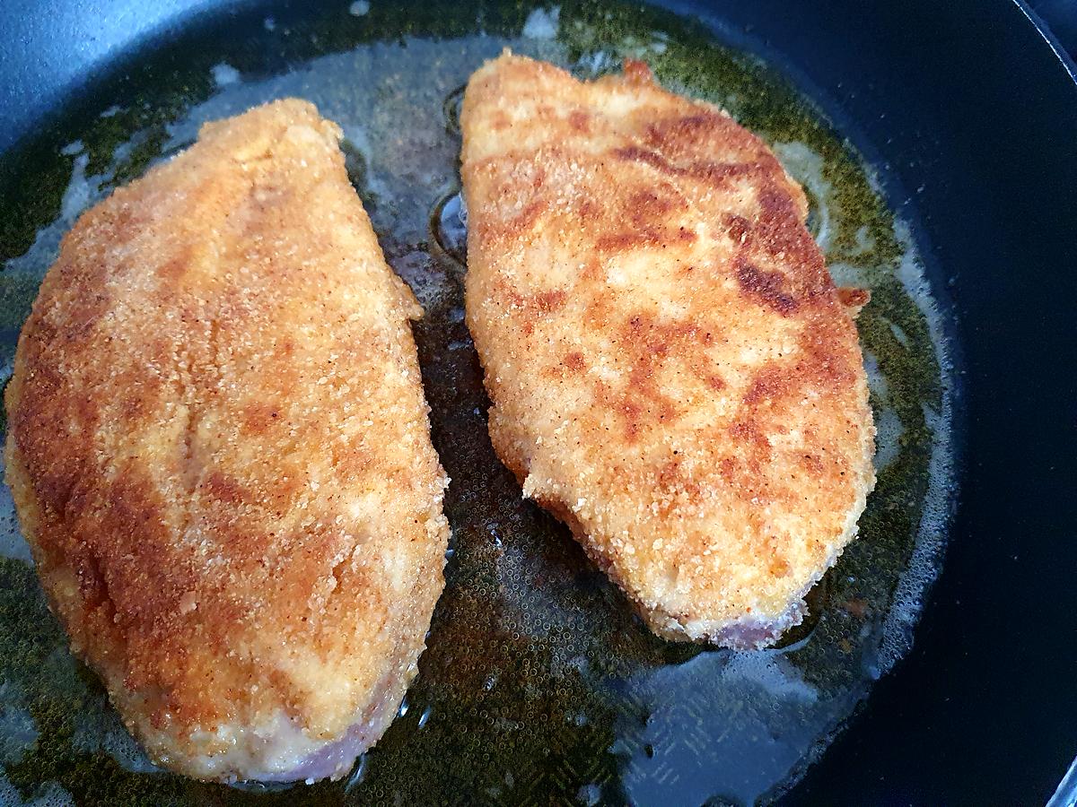 recette Escalope de Poulet sauce tomate gratiné