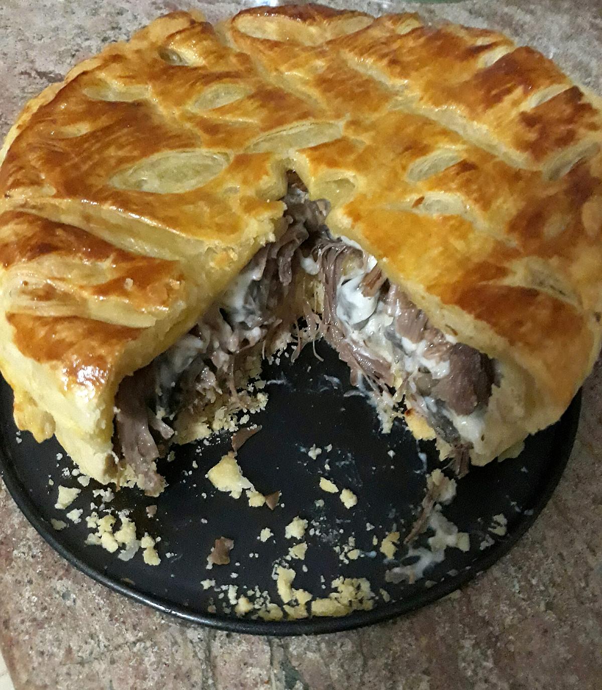 recette Ma tourte de canard, pommes de terre, champignons