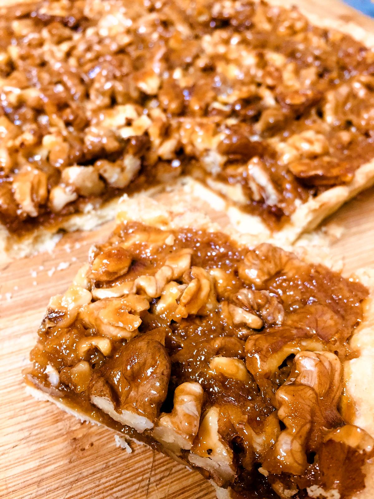 recette Tarte aux noix caramel beurre salé