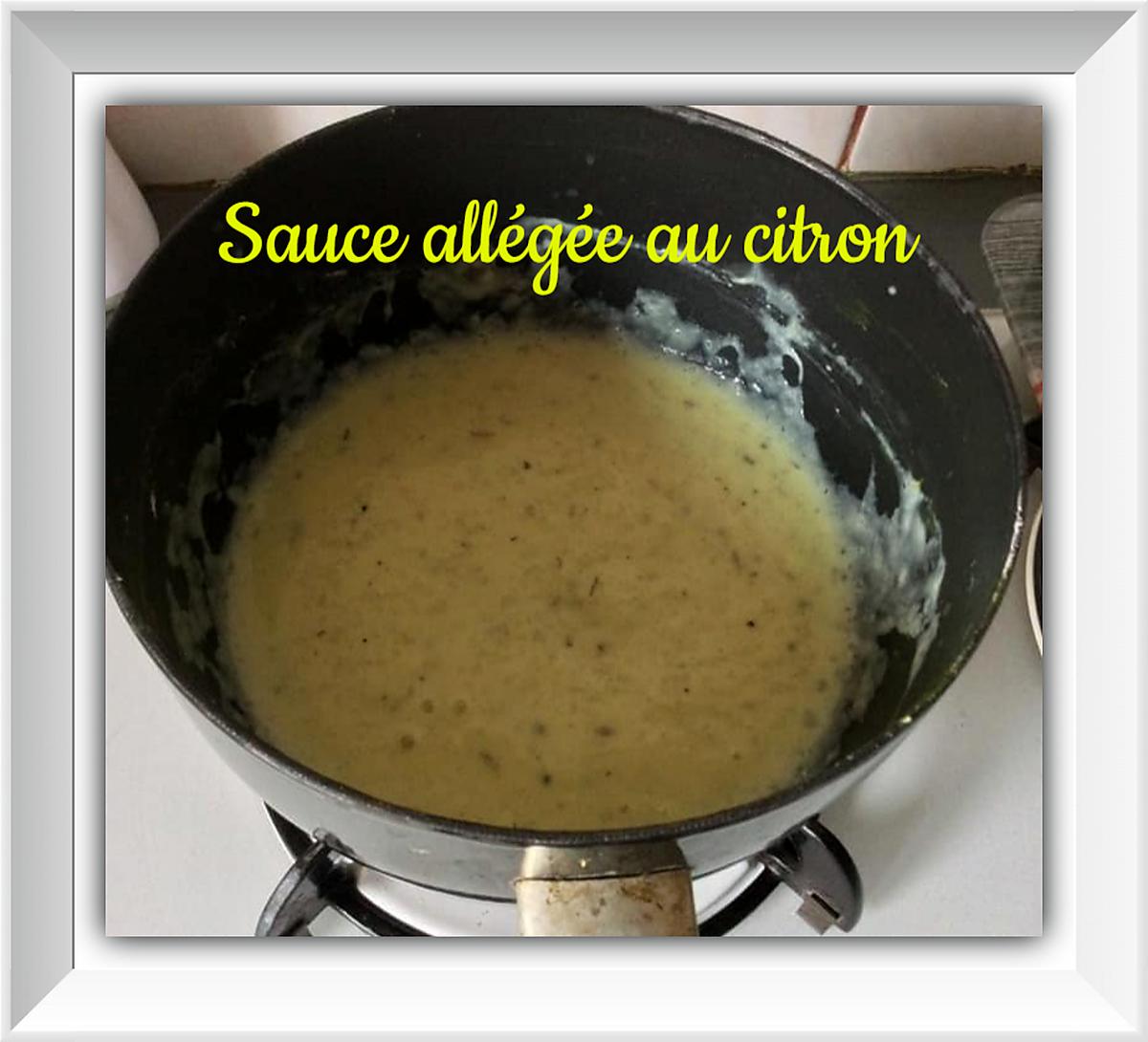 recette SAUCE ALLÉGÉE AU CITRON