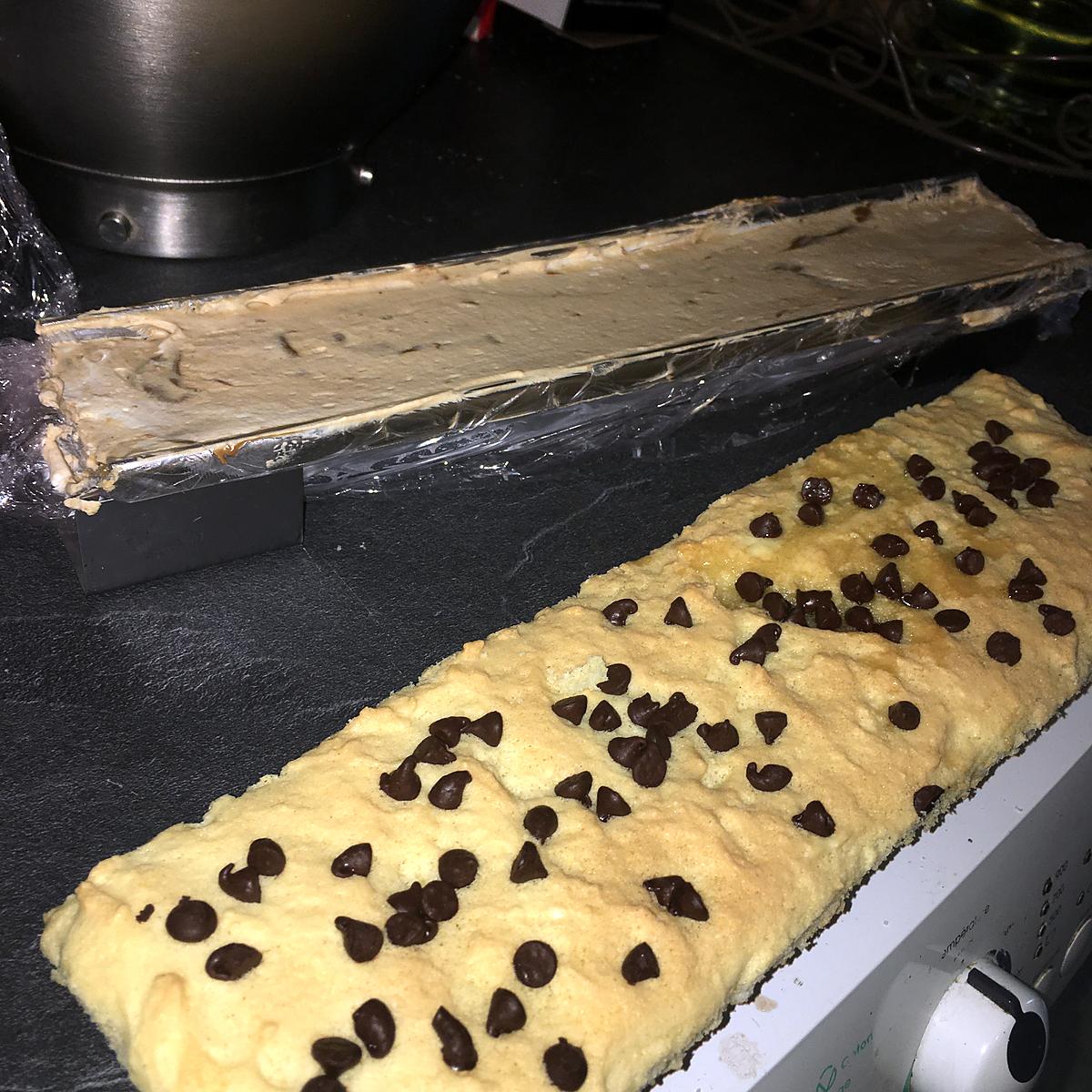 recette Buche glacé chocolat insert au praliné