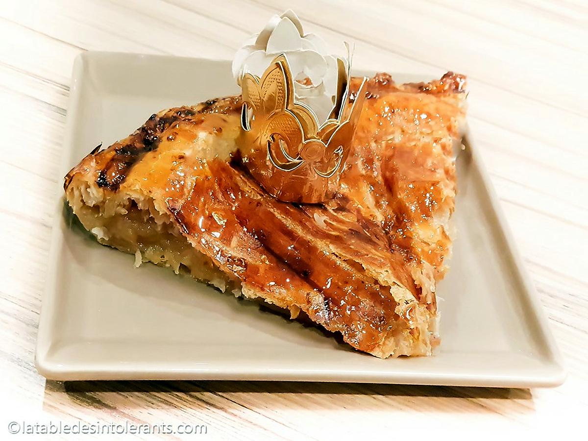 recette GALETTE DES ROIS EXPRESS AUX POMMES sans gluten, sans lait ou sans lactose, sans sucre ajouté, sans oeuf