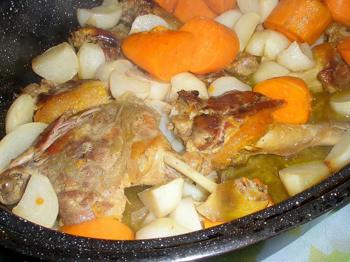 recette Cuisses et manchons de canard au four et leurs légumes