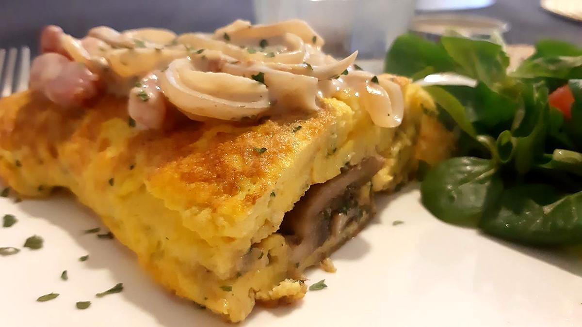 recette Omelette aux Champignons Persillés