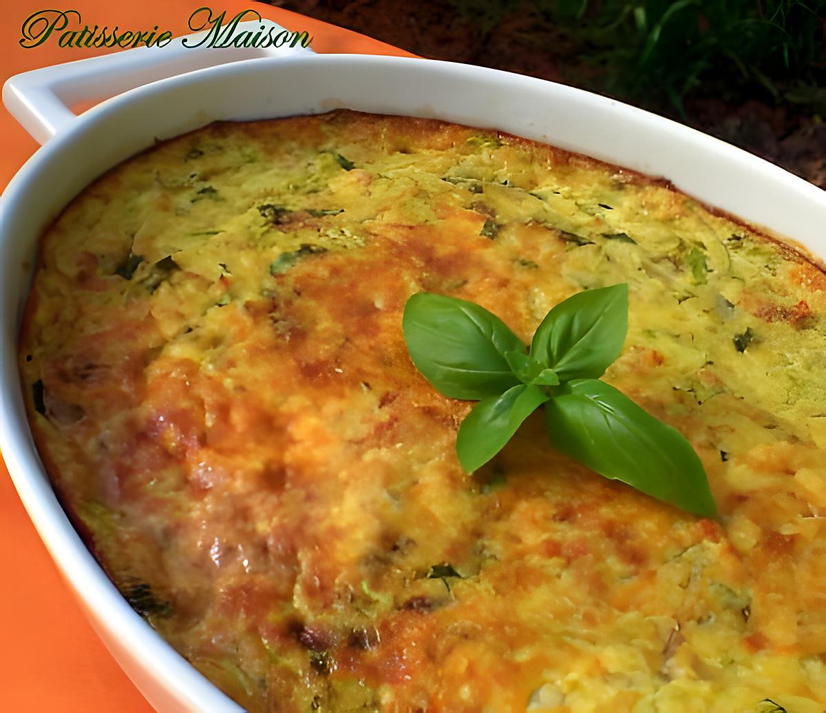 recette Flan de courgettes au basilic et parmesan