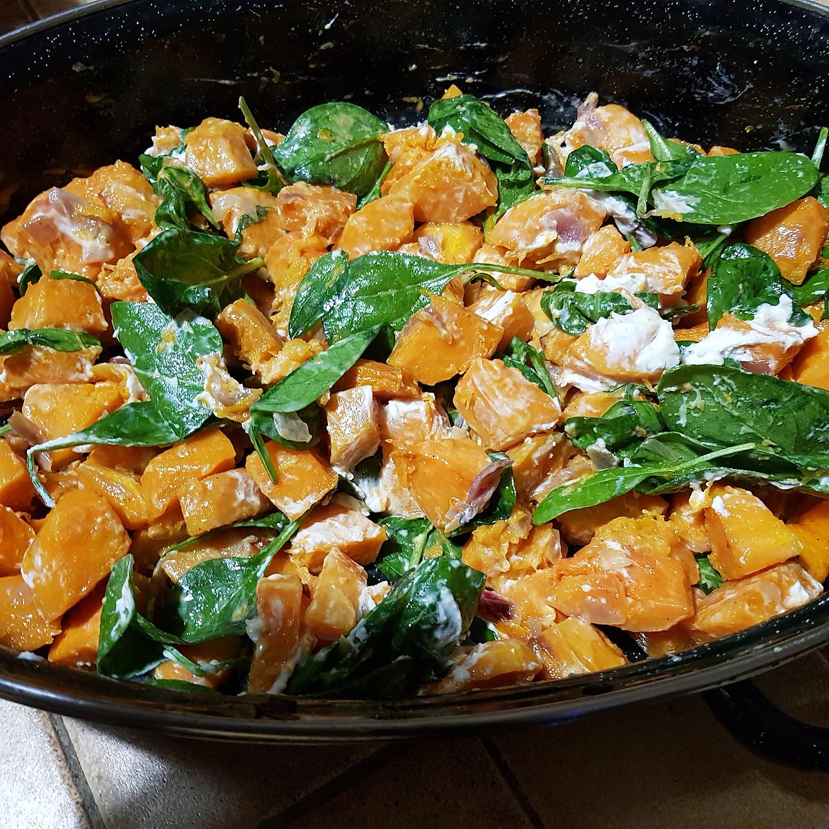 recette Salade tiède de butternut rotie au chèvre