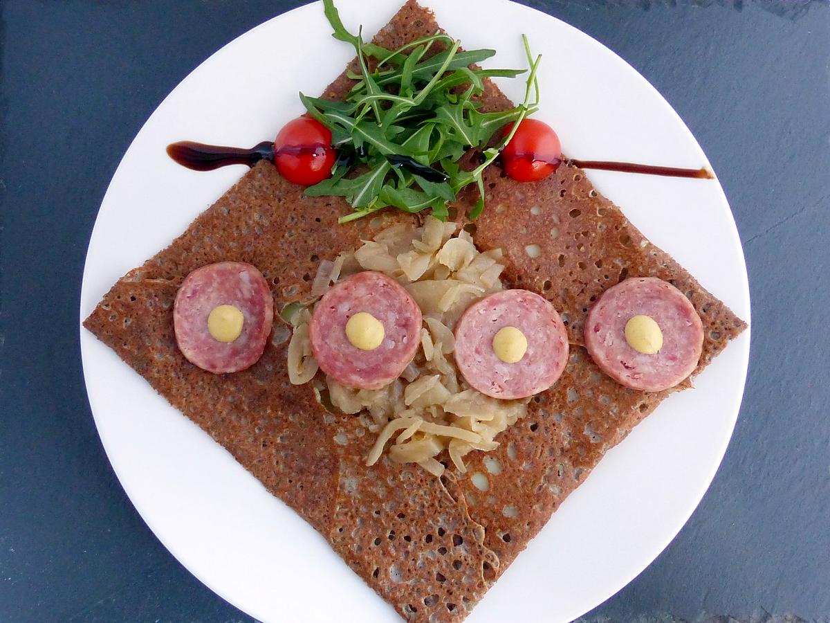 recette Galette bretonne au sarrasin et saucisson de Lyon