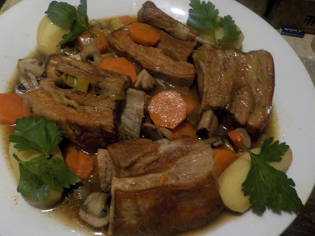 recette Poitrine de veau braisée et ses légumes