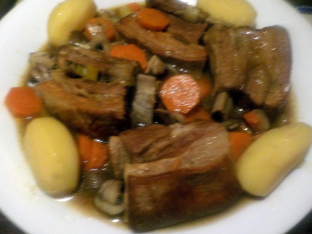 recette Poitrine de veau braisée et ses légumes