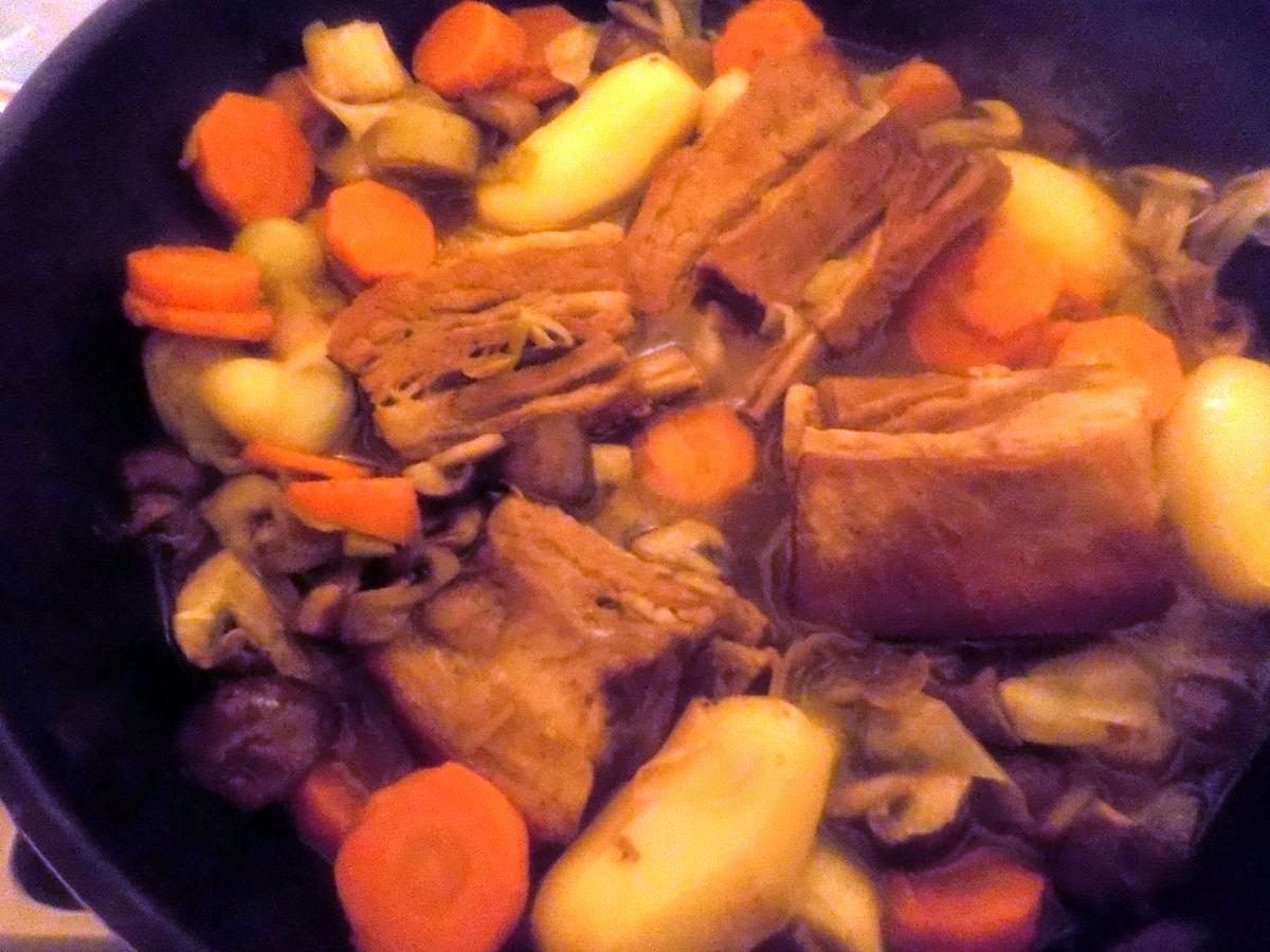 recette Poitrine de veau braisée et ses légumes