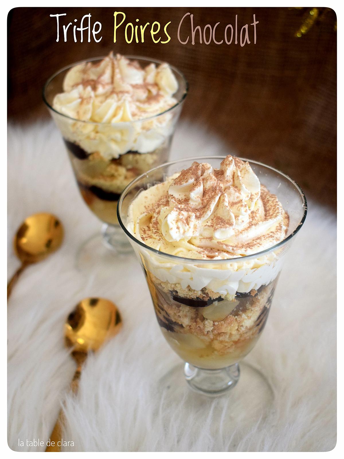 recette Trifle poires chocolat