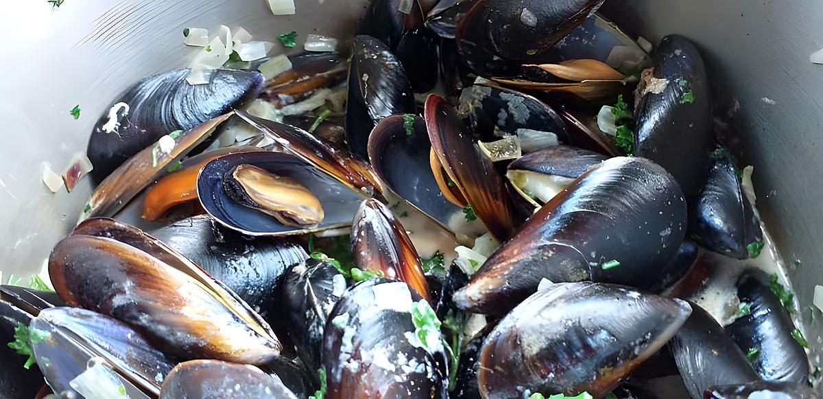 recette Moules à la normande