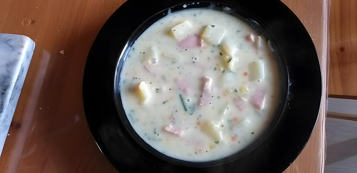 recette Soupe crémeuse pommes de terre bacon