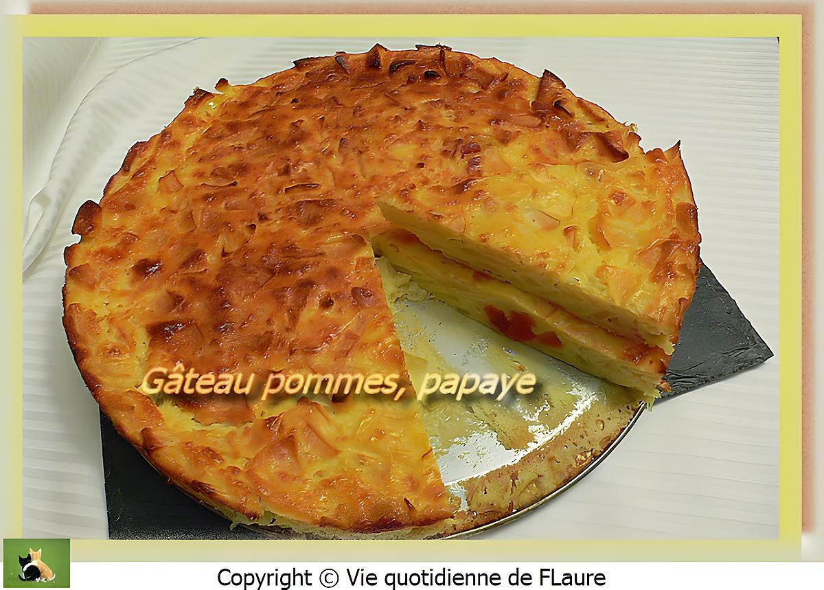 recette Gâteau pommes, papaye