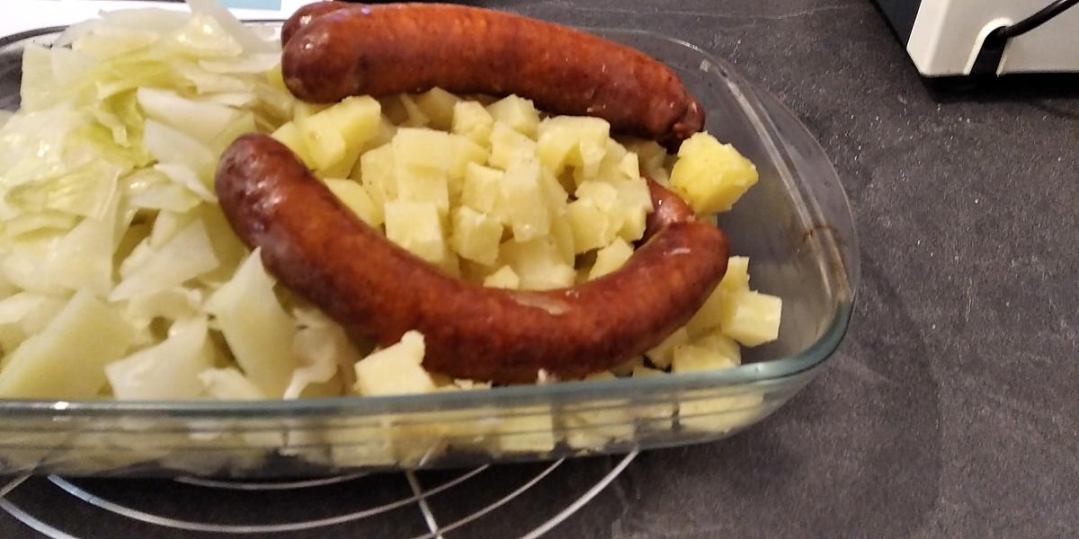 recette Saucisses au chou vert à la vapeur de Gewurztraminer