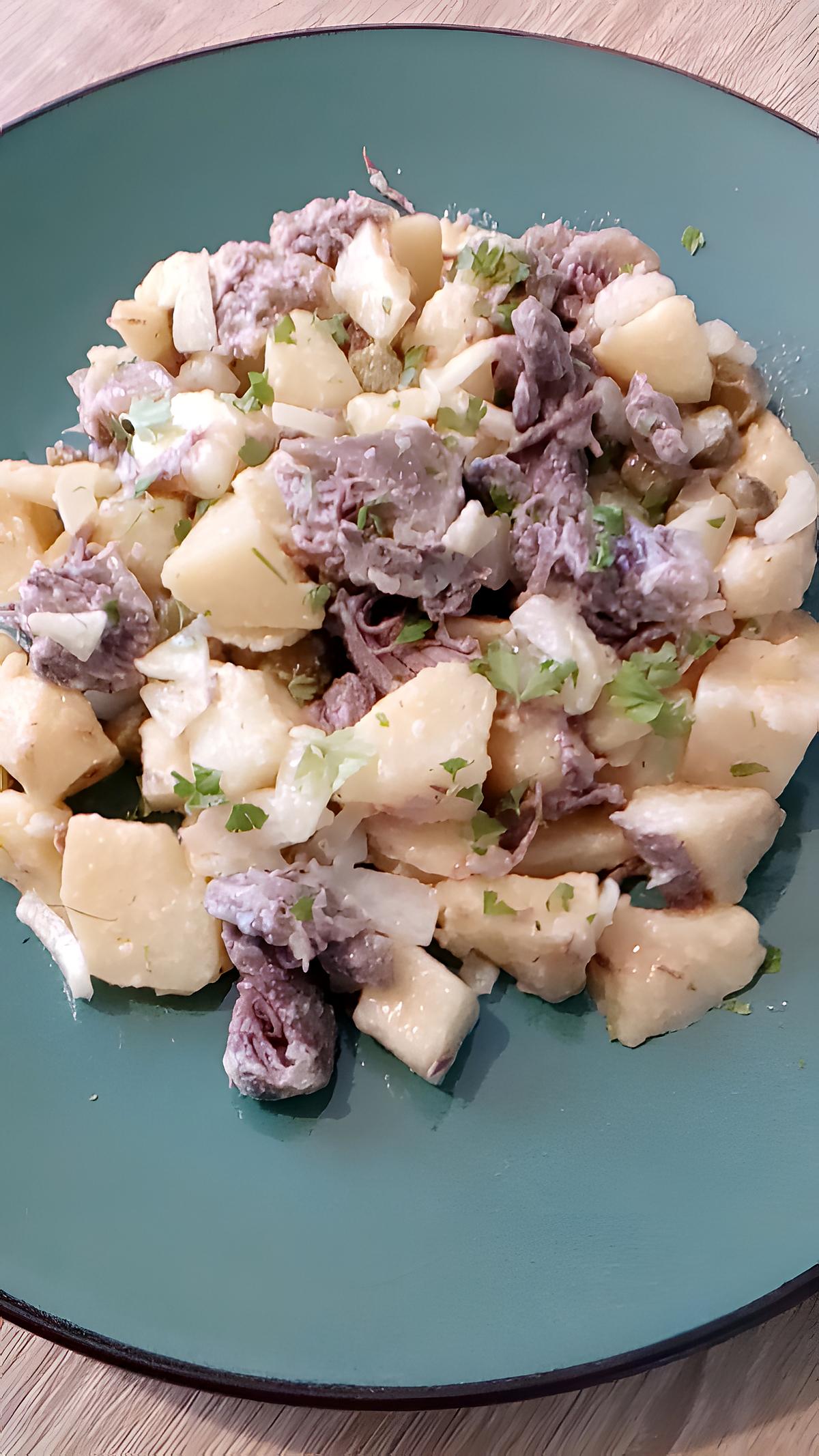 recette salade de pommes de terre au boeuf
