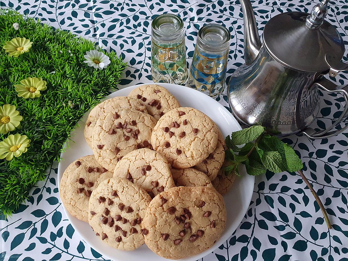 recette COOKIES AUX PEPITES DE CHOCOLAT