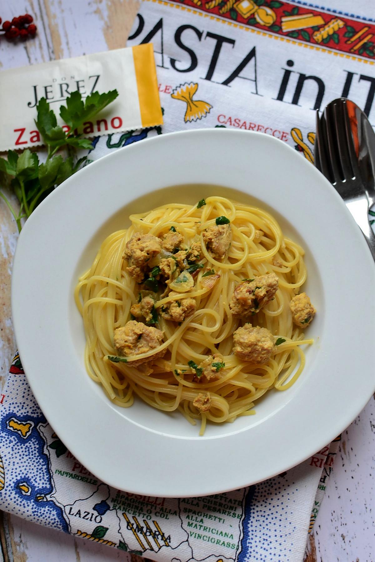 recette Spaghetti au safran et au thon