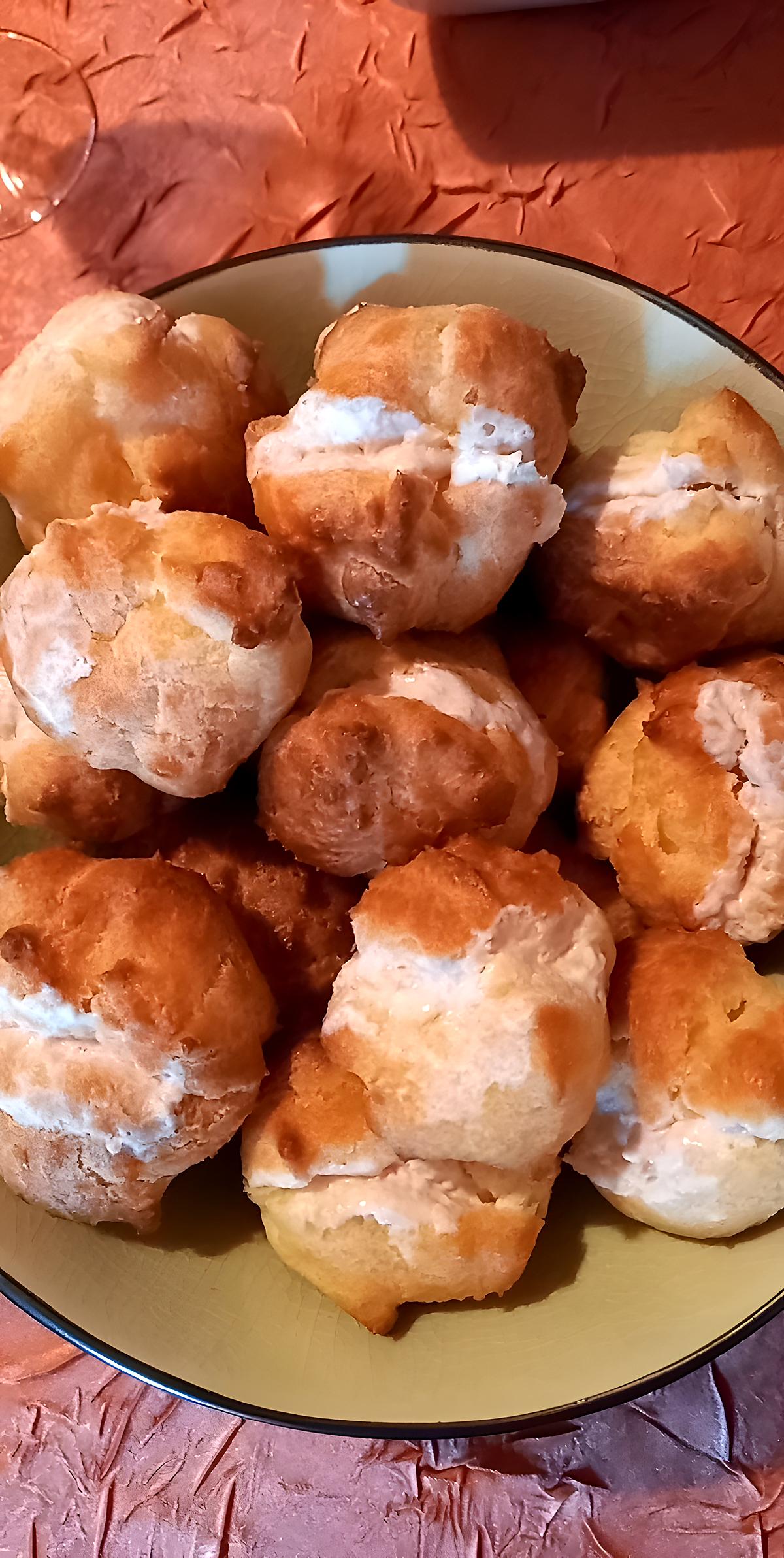 recette Petits choux fourrés à la mousse de jambon