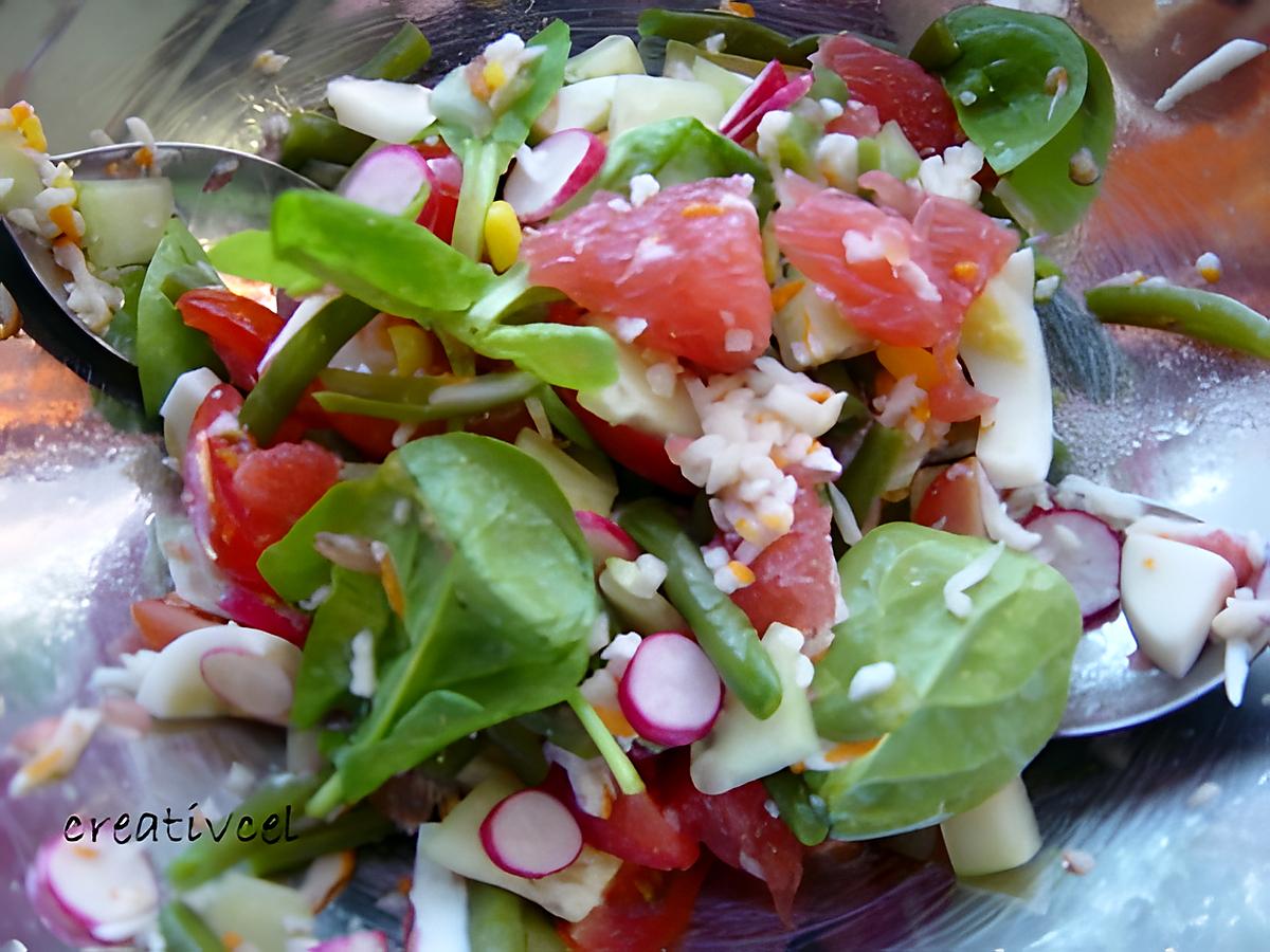 recette salade fraîcheur (prépa 10mns)