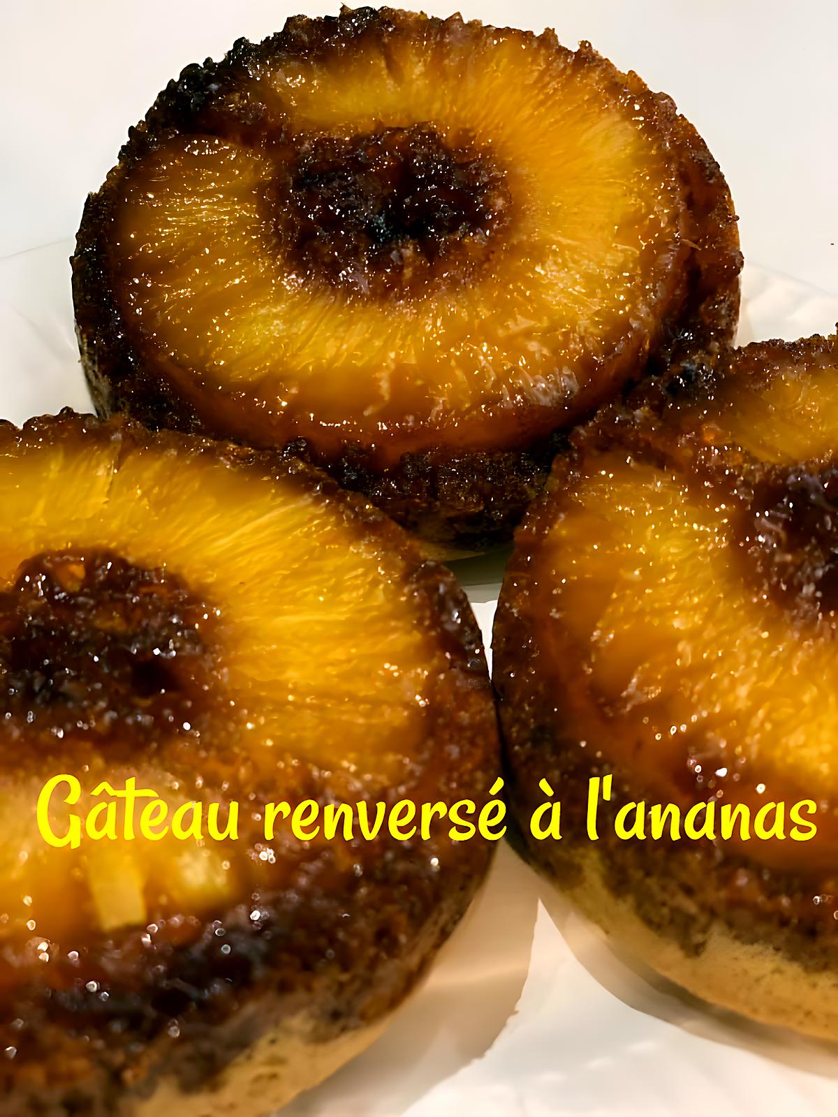 recette GÂTEAU RENVERSE A L'ANANAS