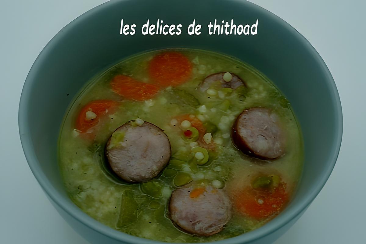 recette soupe de pois cassés et orge perlé