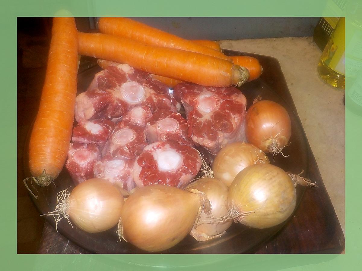 recette Queue de boeuf à la biére et aux  carottes