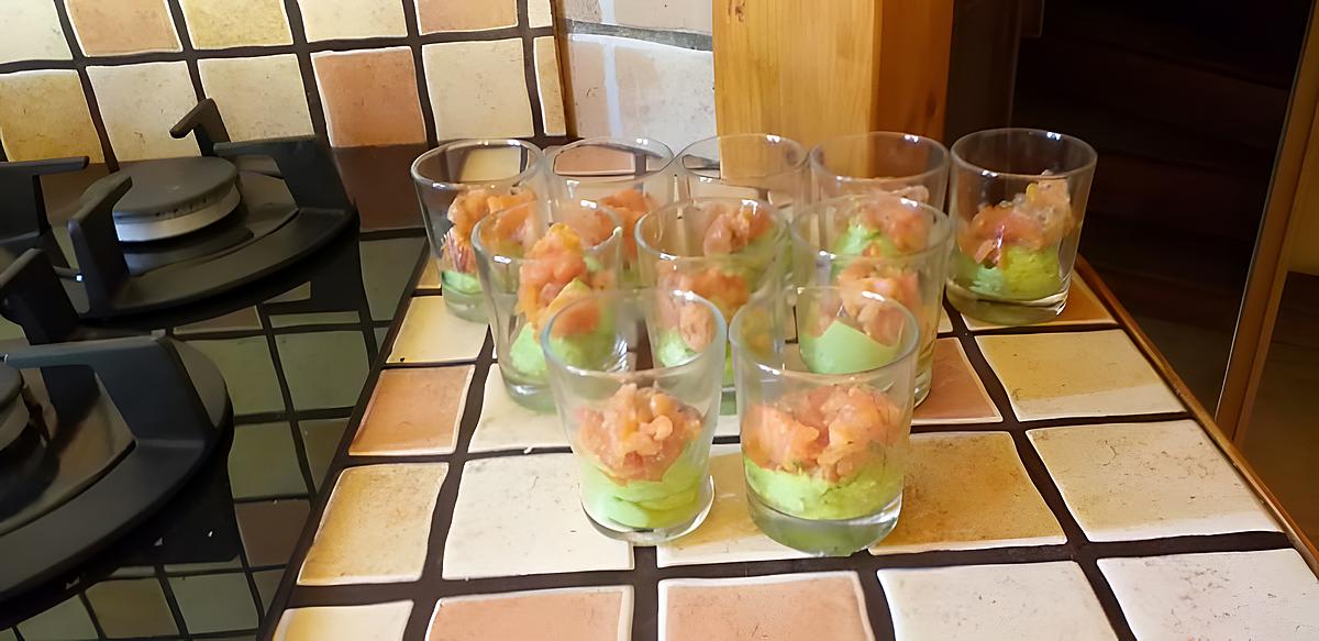 recette verrine avocat saumon