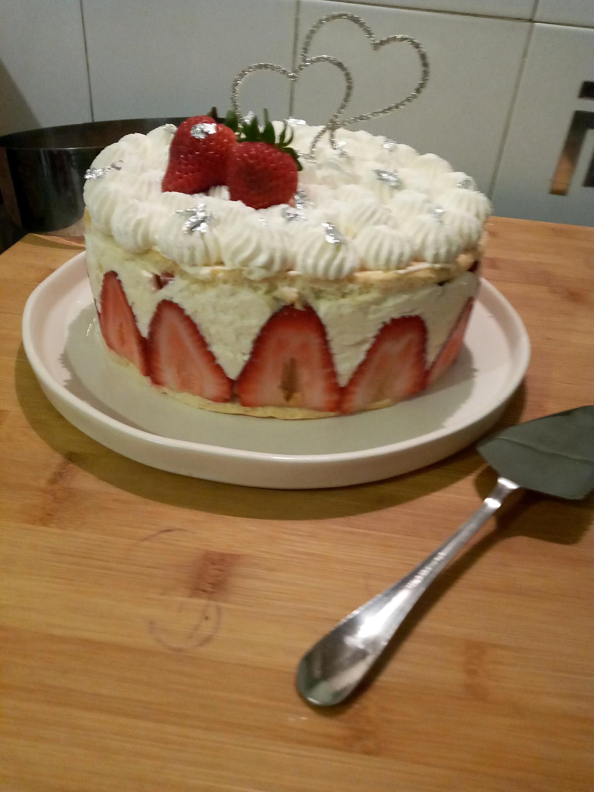 recette Fraisier a la crème Diplomate