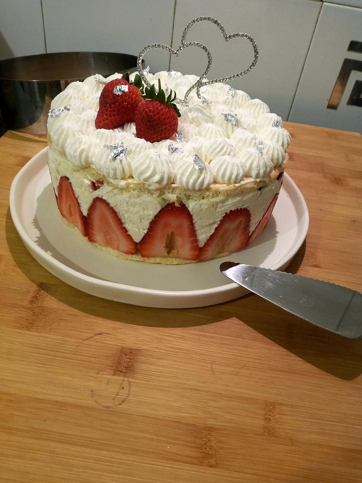 recette Fraisier a la crème Diplomate