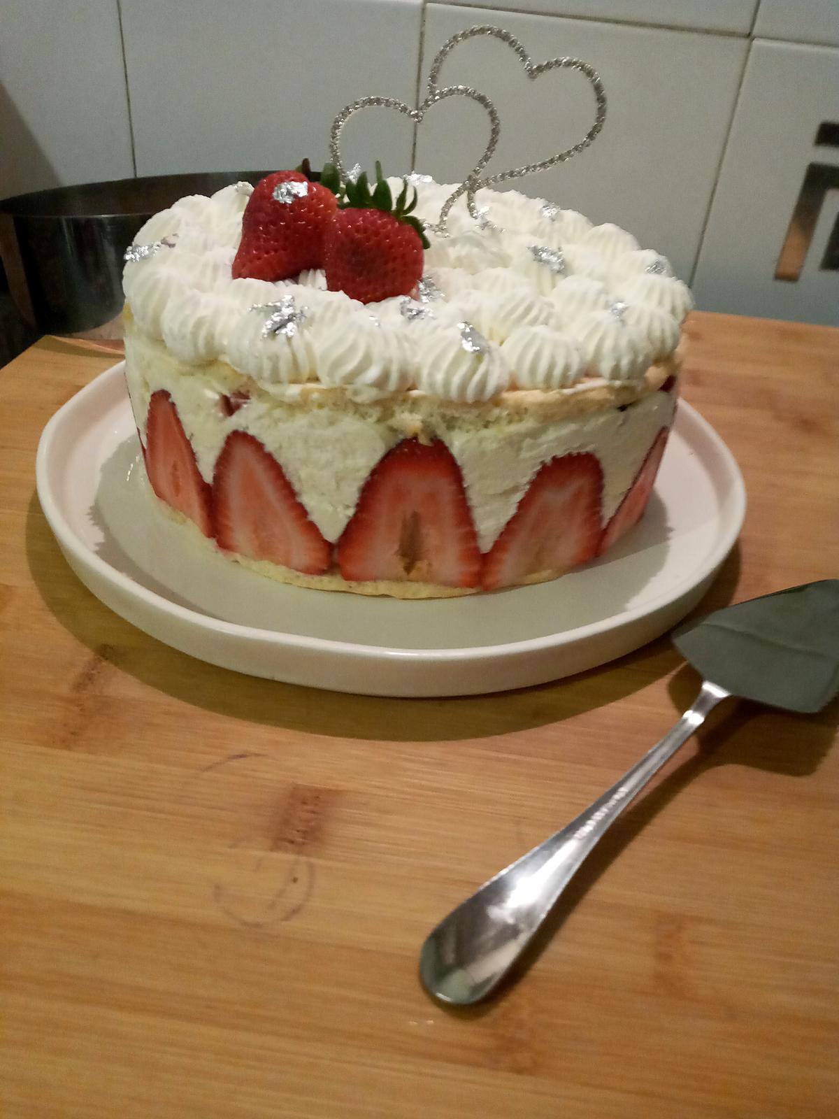 recette Fraisier a la crème Diplomate