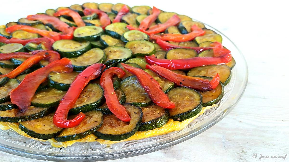 recette Tatin de courgettes au poivron rouge